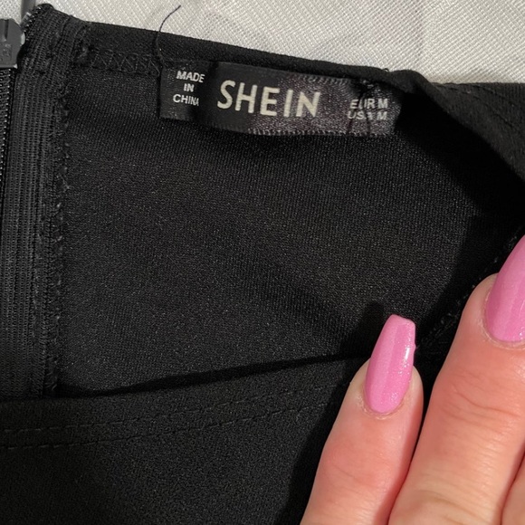 SHEIN Black Lace Detail Sheath Dress - Picture 9 of 12